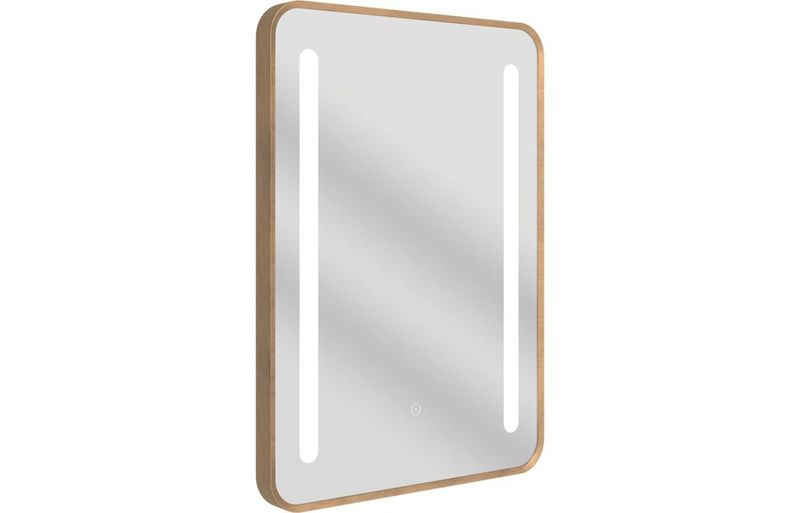 Frankie 500x700mm Rounded Front-Lit LED Mirror - Brushed Bronze