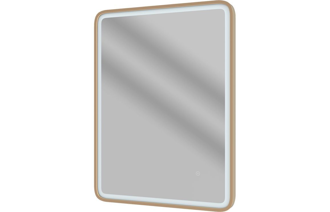 Katrina 600mm Rectangle Front-Lit LED Mirror - Brushed Bronze