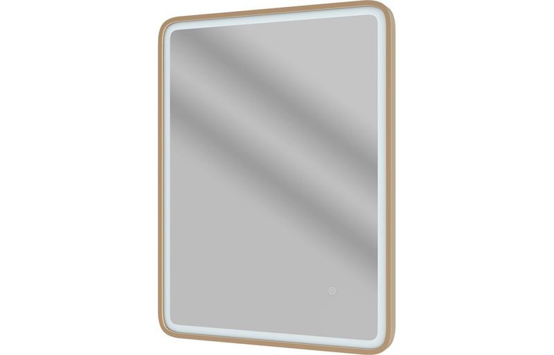 Katrina 600mm Rectangle Front-Lit LED Mirror - Brushed Bronze