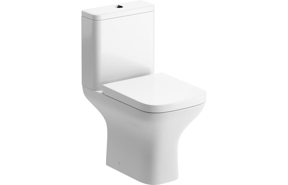Chloe Rimless Comfort Height Close Coupled Open Back WC & Wrapover Soft Close Seat