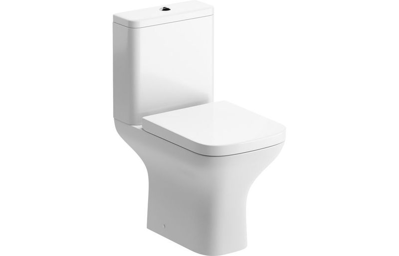 Chloe Rimless Comfort Height Close Coupled Open Back WC & Wrapover Soft Close Seat