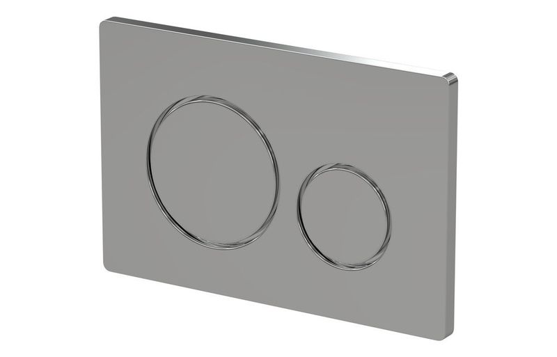 Round Push Button Flushplate - Chrome