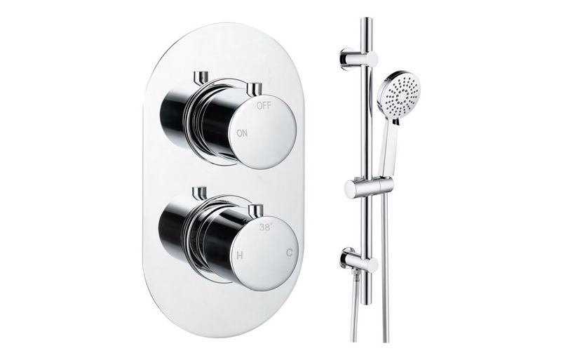 Austin Round Shower Valve & Kit Pack 2 - Chrome Austin Round Shower Valve & Kit Pack 2 - Chrome