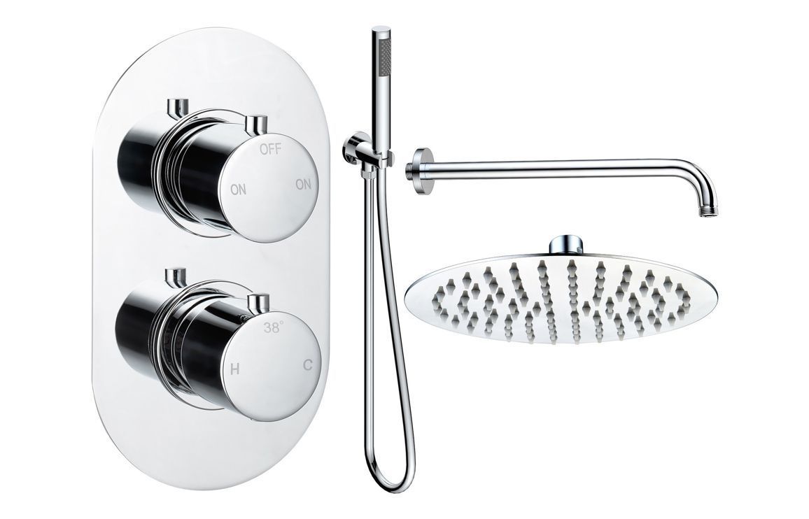 Austin Round Shower Valve & Kit Pack 4 - Chrome