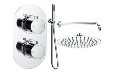 Austin Round Shower Valve & Kit Pack 4 - Chrome