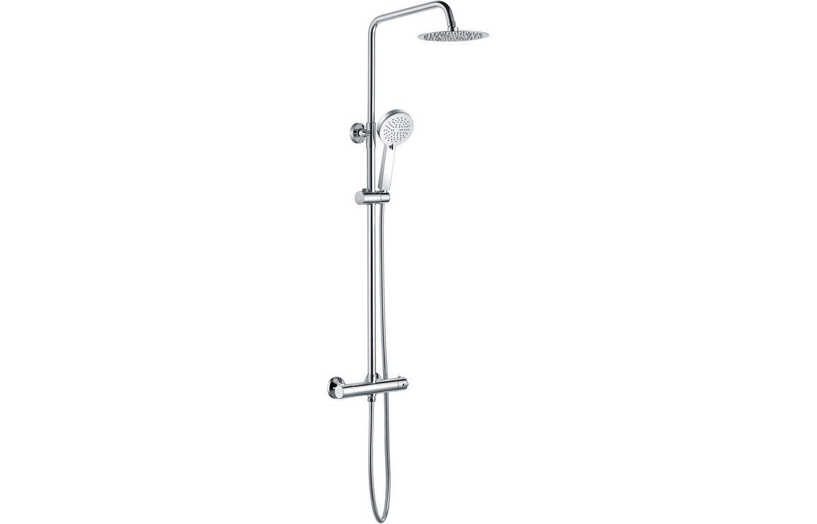 Austin Round Thermostatic Bar Mixer w/Riser Kit - Chrome