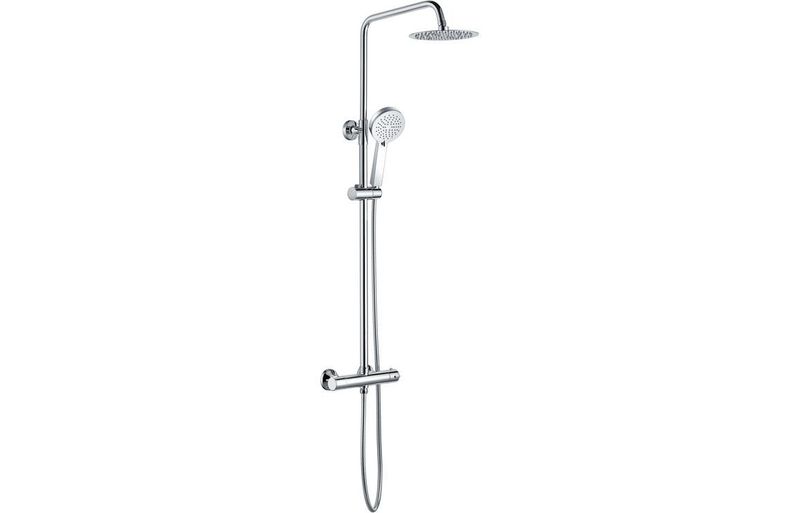 Austin Round Thermostatic Bar Mixer w/Riser Kit - Chrome