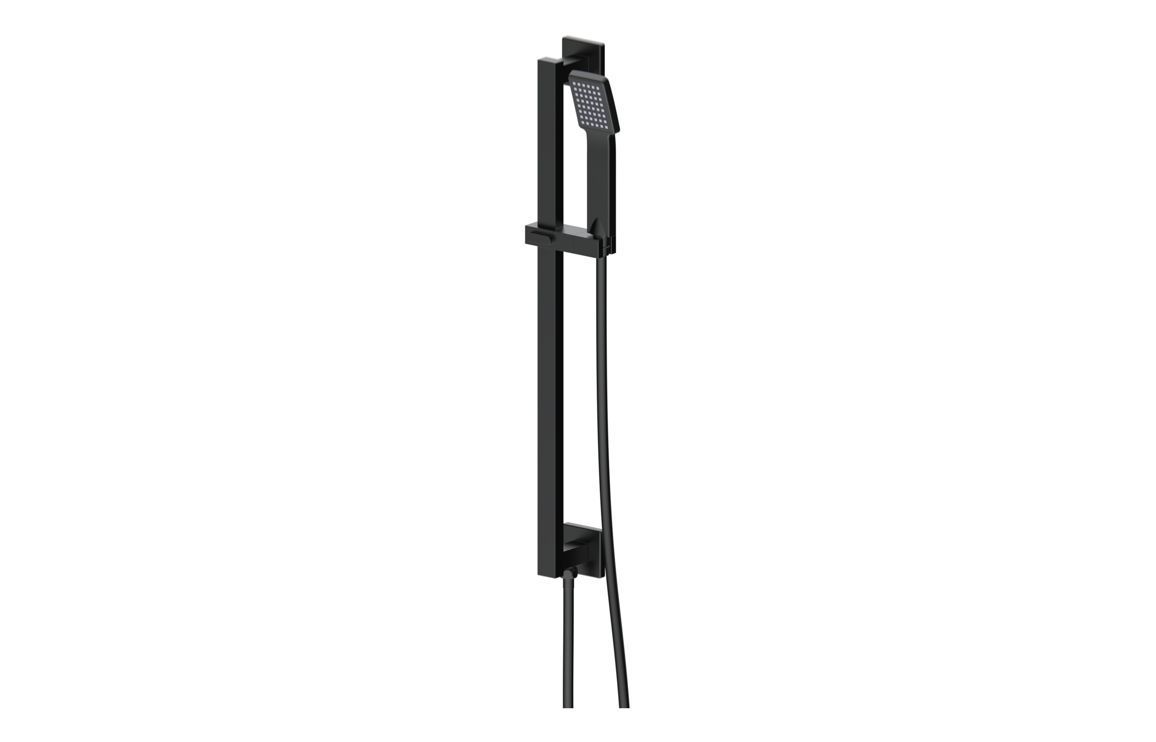 Corey Square Riser Rail Kit w/Elbow & Handset - Matt Black