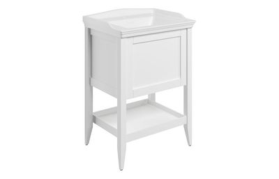Diana 650mm Floor Standing 1 Drawer Basin Unit w/Basin - Matt White