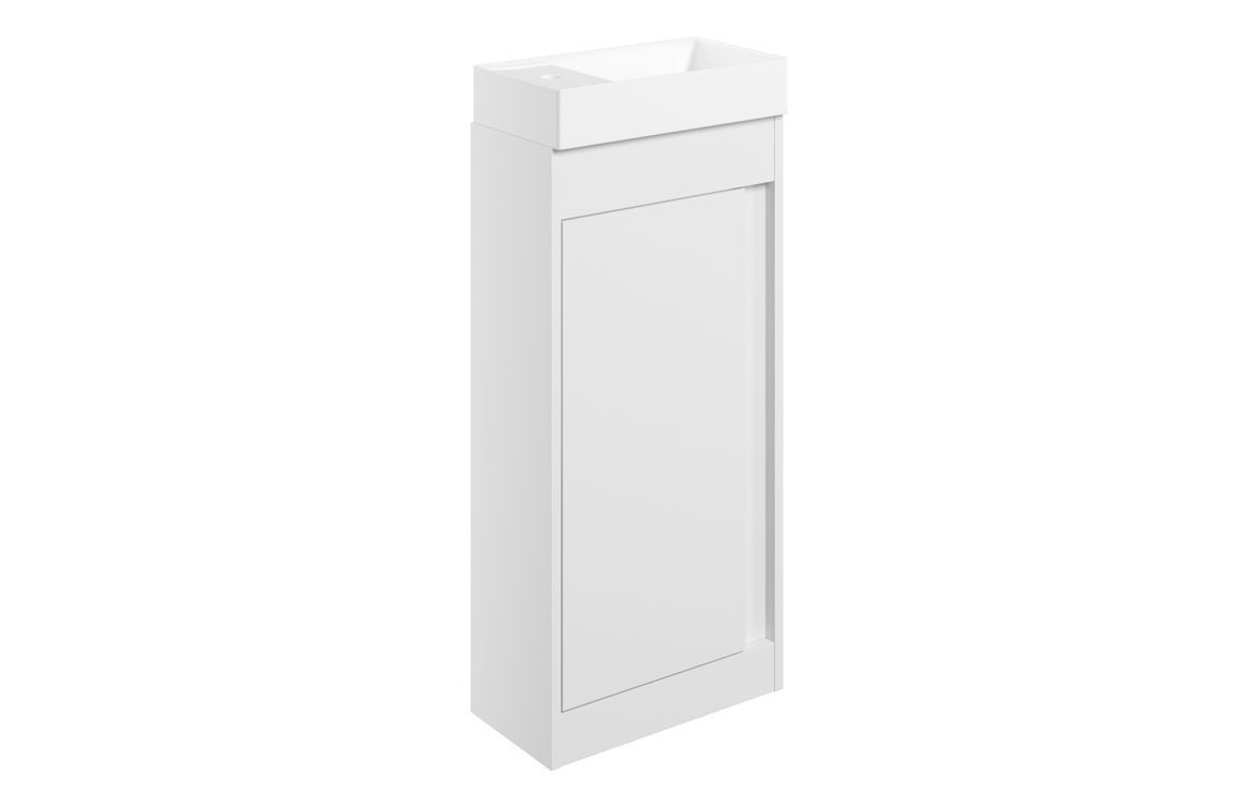 Aurora 410mm Floor Standing Unit Inc. Basin - White Gloss