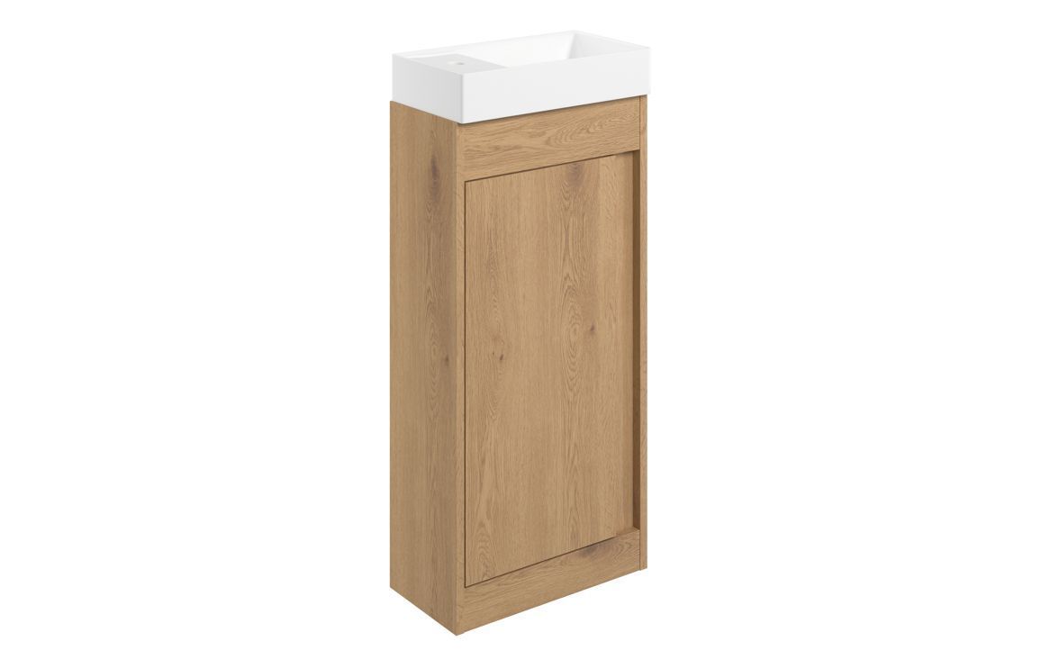 Aurora 410mm Floor Standing Unit Inc. Basin - Seville Oak