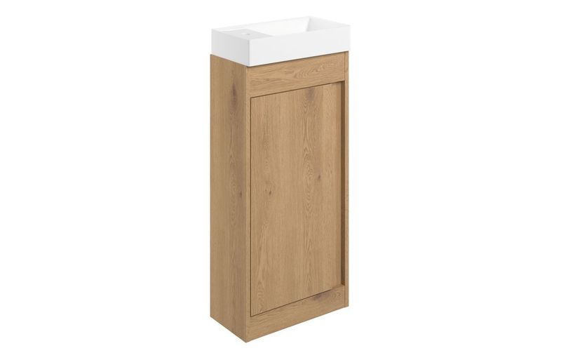 Aurora 410mm Floor Standing Unit Inc. Basin - Seville Oak