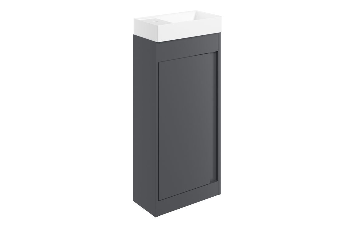 Aurora 410mm Floor Standing Unit Inc. Basin - Matt Graphite Grey