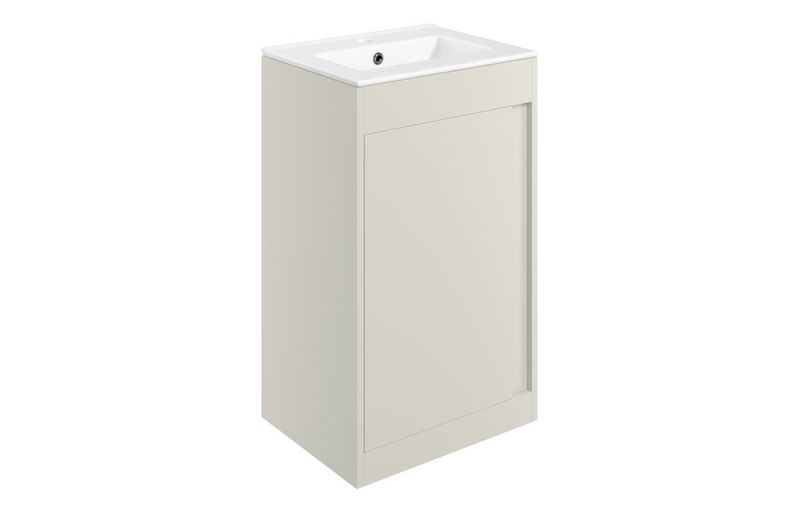 Aurora 510mm Floor Standing Unit Inc. Basin - Matt Latte