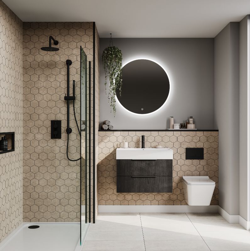 Fibo Urban - Rough Cement (Hexagonal)