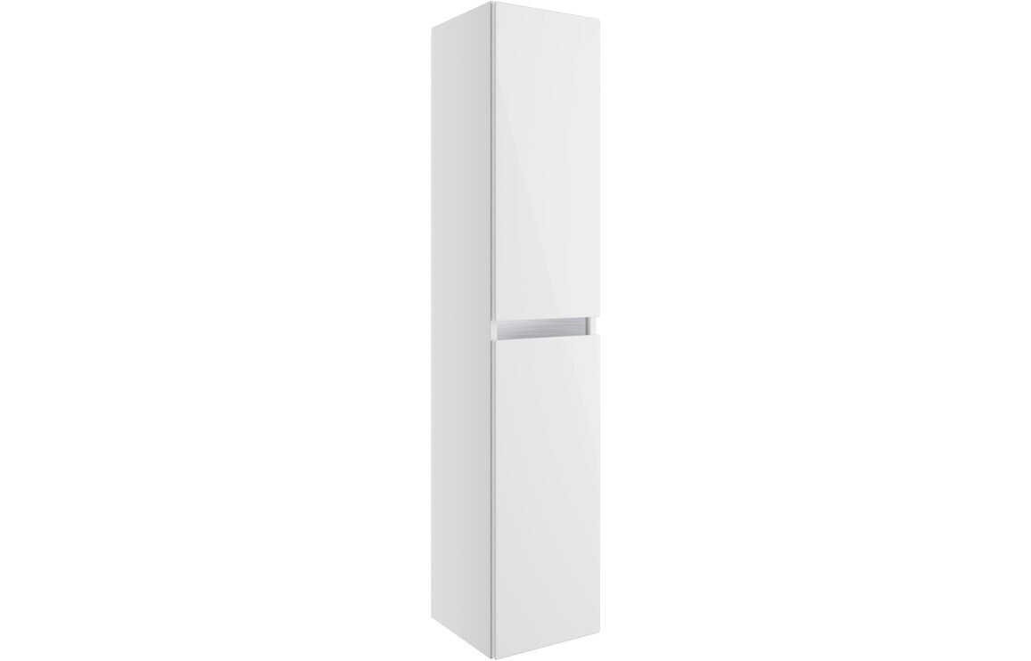 Tenby 300mm 2 Door Wall Hung Tall Unit - White Gloss