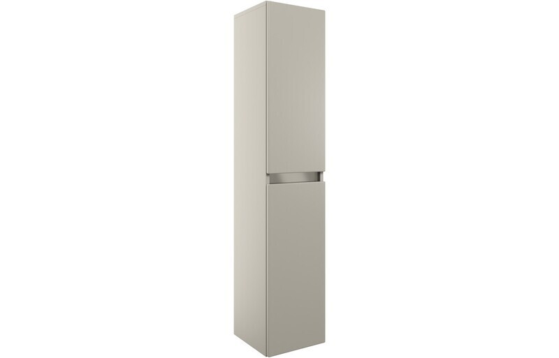 Tenby 300mm 2 Door Wall Hung Tall Unit - Latte