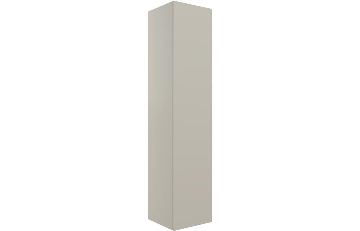 Carmarthen 350mm Wall Hung 1 Door Tall Unit - Matt Latte