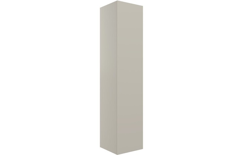 Carmarthen 350mm Wall Hung 1 Door Tall Unit - Matt Latte