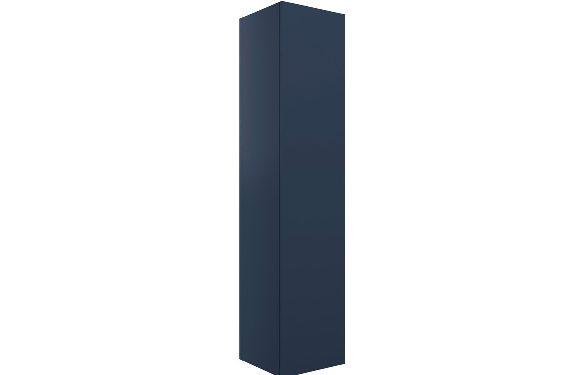 Carmarthen 350mm Wall Hung 1 Door Tall Unit - Matt Deep Blue