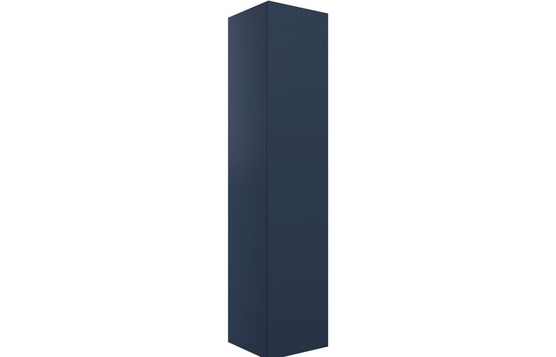 Carmarthen 350mm Wall Hung 1 Door Tall Unit - Matt Deep Blue