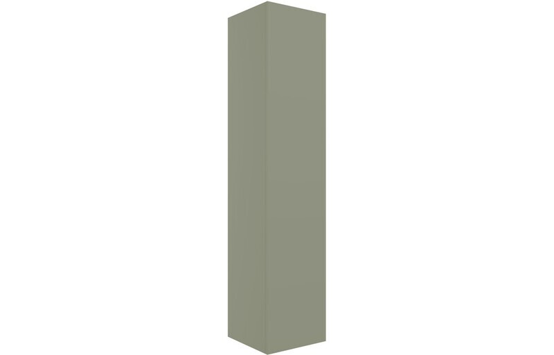 Carmarthen 350mm Wall Hung 1 Door Tall Unit - Matt Olive Green