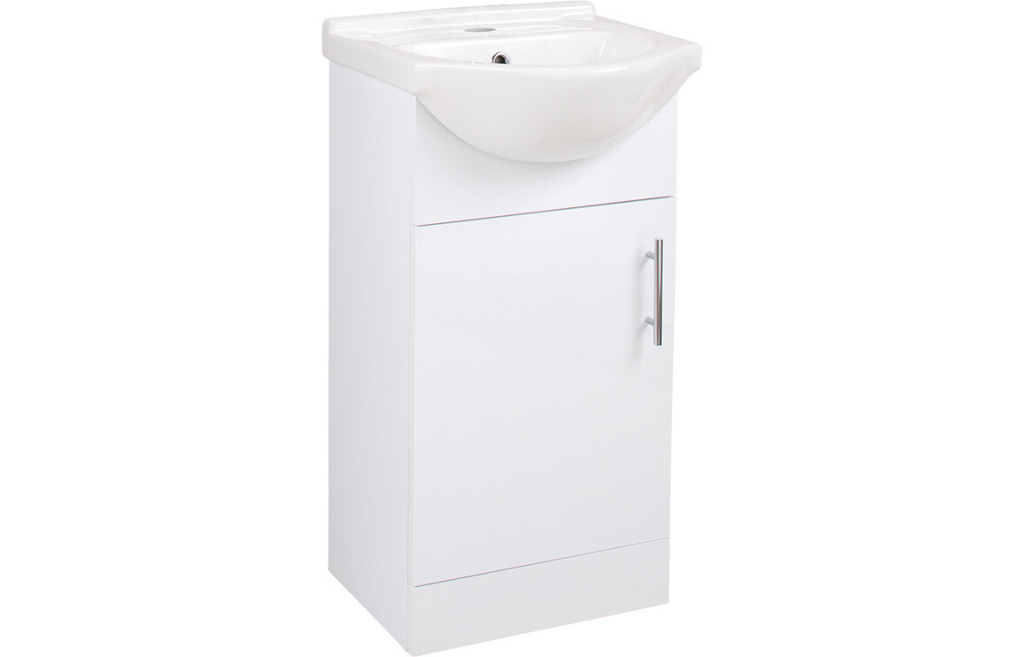 Newton 450mm Basin Unit & Basin - White Gloss