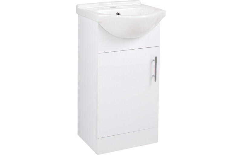 Newton 450mm Basin Unit & Basin - White Gloss