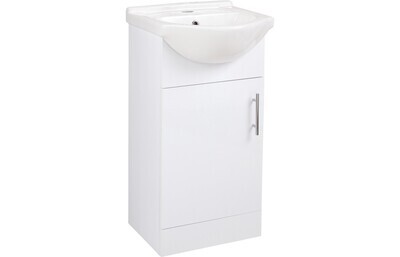 Newton 450mm Basin Unit & Basin - White Gloss Newton 450mm Basin Unit & Basin - White Gloss