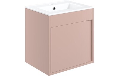 Springfield 510mm Wall Hung Unit Inc. Basin - Matt Antique Rose