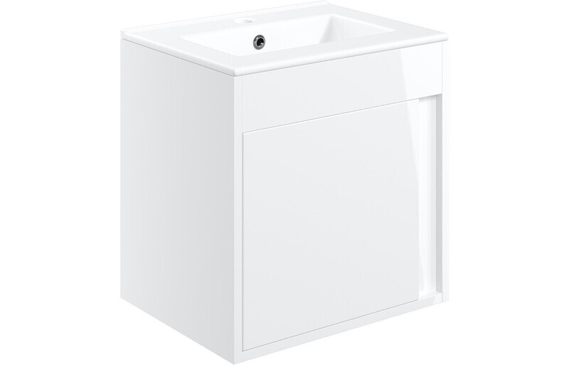 Springfield 510mm Wall Hung Unit Inc. Basin - White Gloss