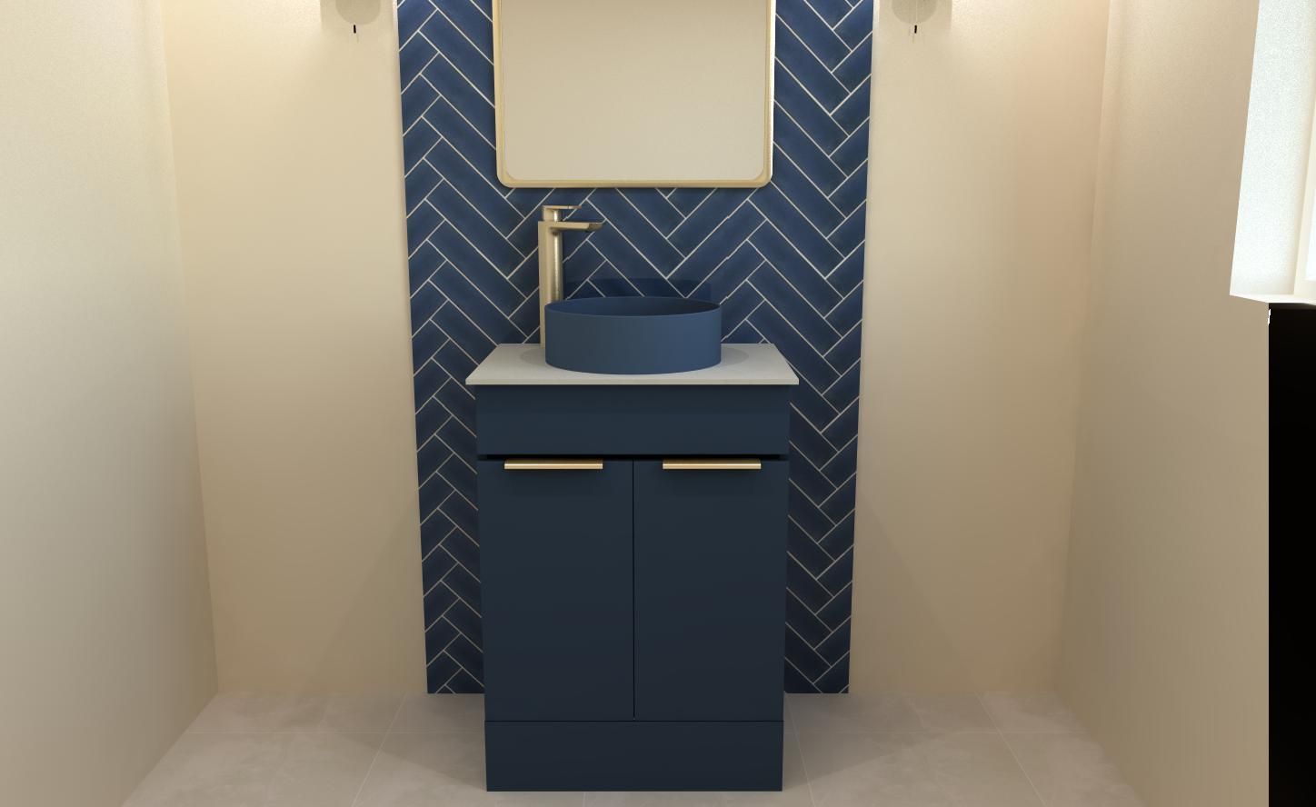 Lilly-Mae 590 Floor standing Vanity and Washbowl Bundle