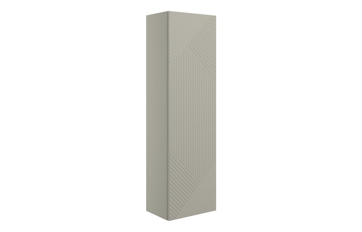 Lexi 350mm Wall Hung 1 Door Tall Unit - Matt Oat