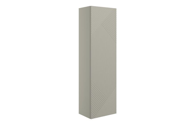 Lexi 350mm Wall Hung 1 Door Tall Unit - Matt Oat