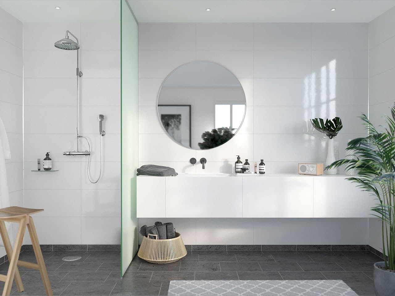 Fibo Contemporary - Athen White (Tile Effect)