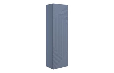 Flint 350mm Wall Hung 1 Door Tall Unit - Matt Smoke Blue
