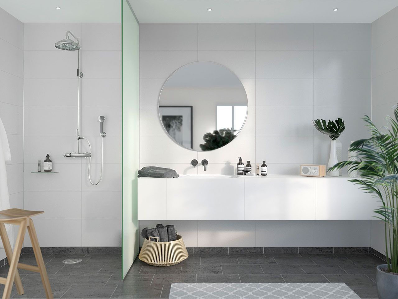 Fibo Contemporary - White Silk 60x30cm (Tile Effect)