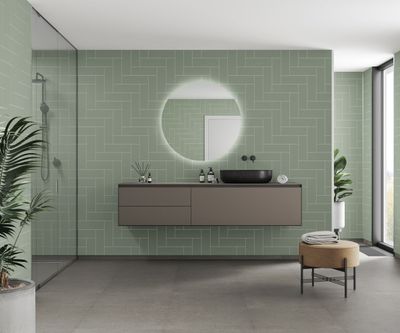 Fibo Urban - Olive Green (Straight Herringbone)