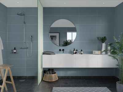 Fibo Contemporary - Dusty Blue (Tile Effect)