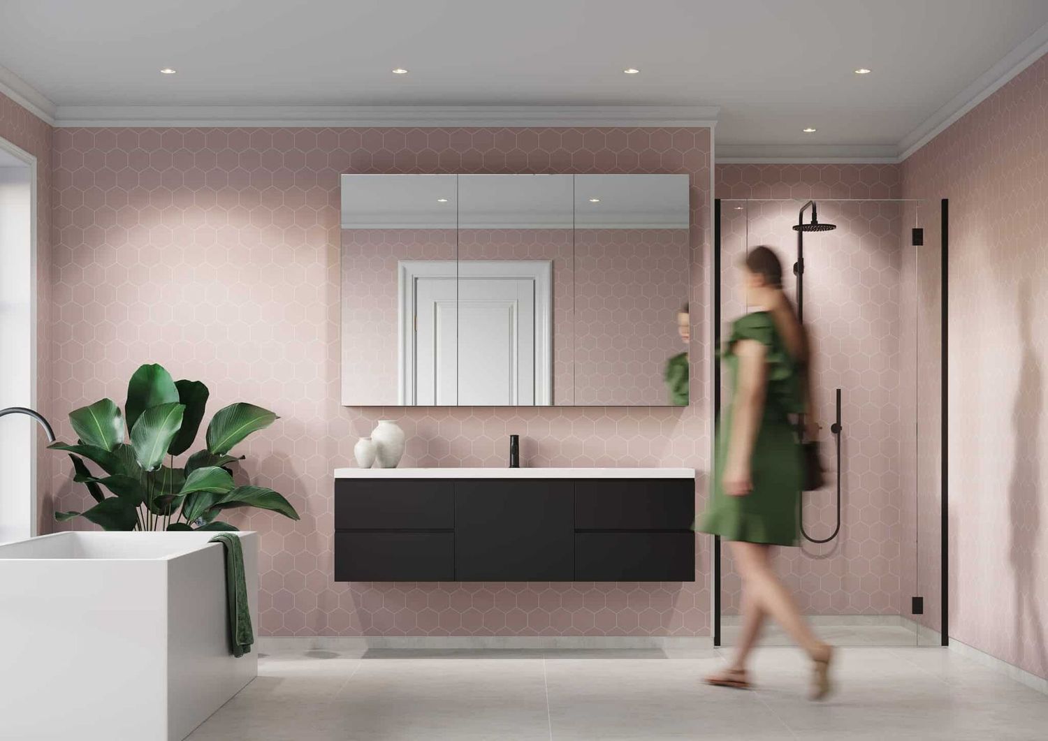 Fibo Urban - Dusky Pink (Hexagonal)
