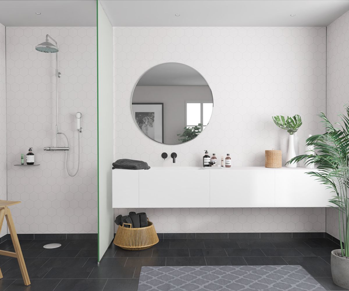 Fibo Urban - White Silk (Hexagonal)