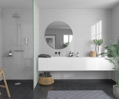 Fibo Urban - Medium Grey (Hexagonal)