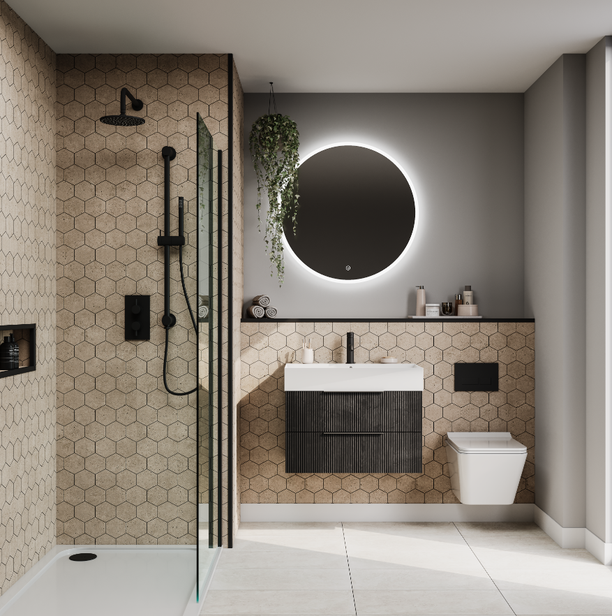 Fibo Urban - Rough Cement (Hexagonal)