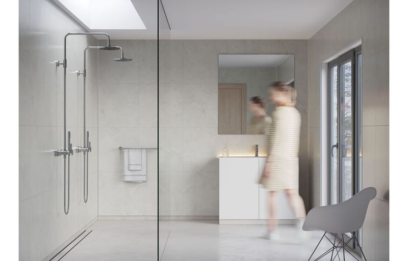 Fibo Marble - White Marble (Tile Effect)