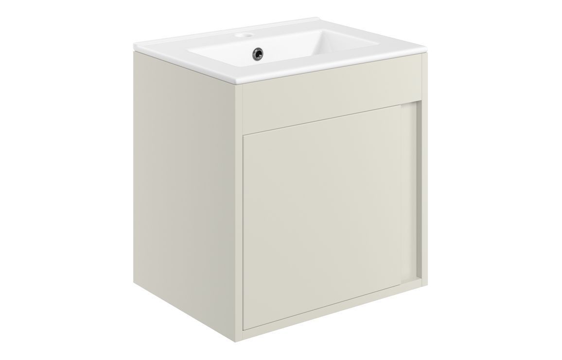 Springfield 510mm Wall Hung Unit Inc. Basin - Matt Latte