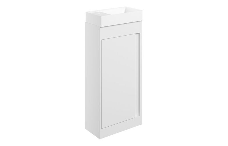 Springfield 410mm Floor Standing Unit Inc. Basin - White Gloss
