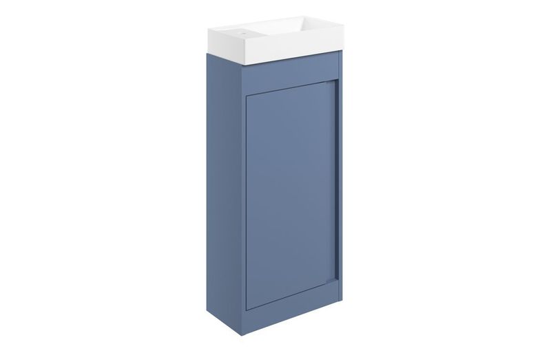 Springfield 410mm Floor Standing Unit Inc. Basin - Matt Misty Blue