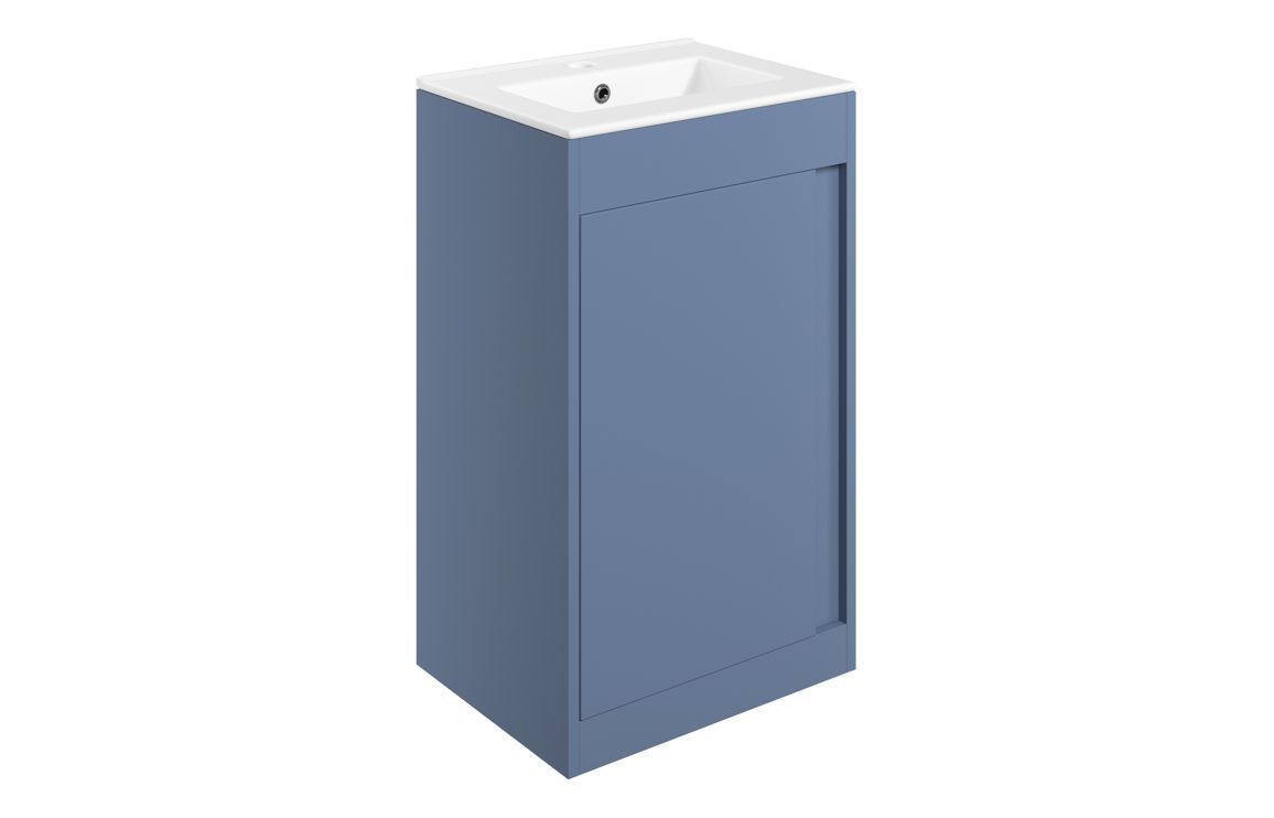 Springfield 510mm Floor Standing Unit Inc. Basin - Matt Misty Blue