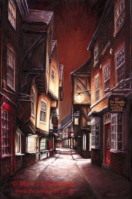 The Shambles Silent Night. Paper Giclée Prints and Canvas Giclée Prints available.