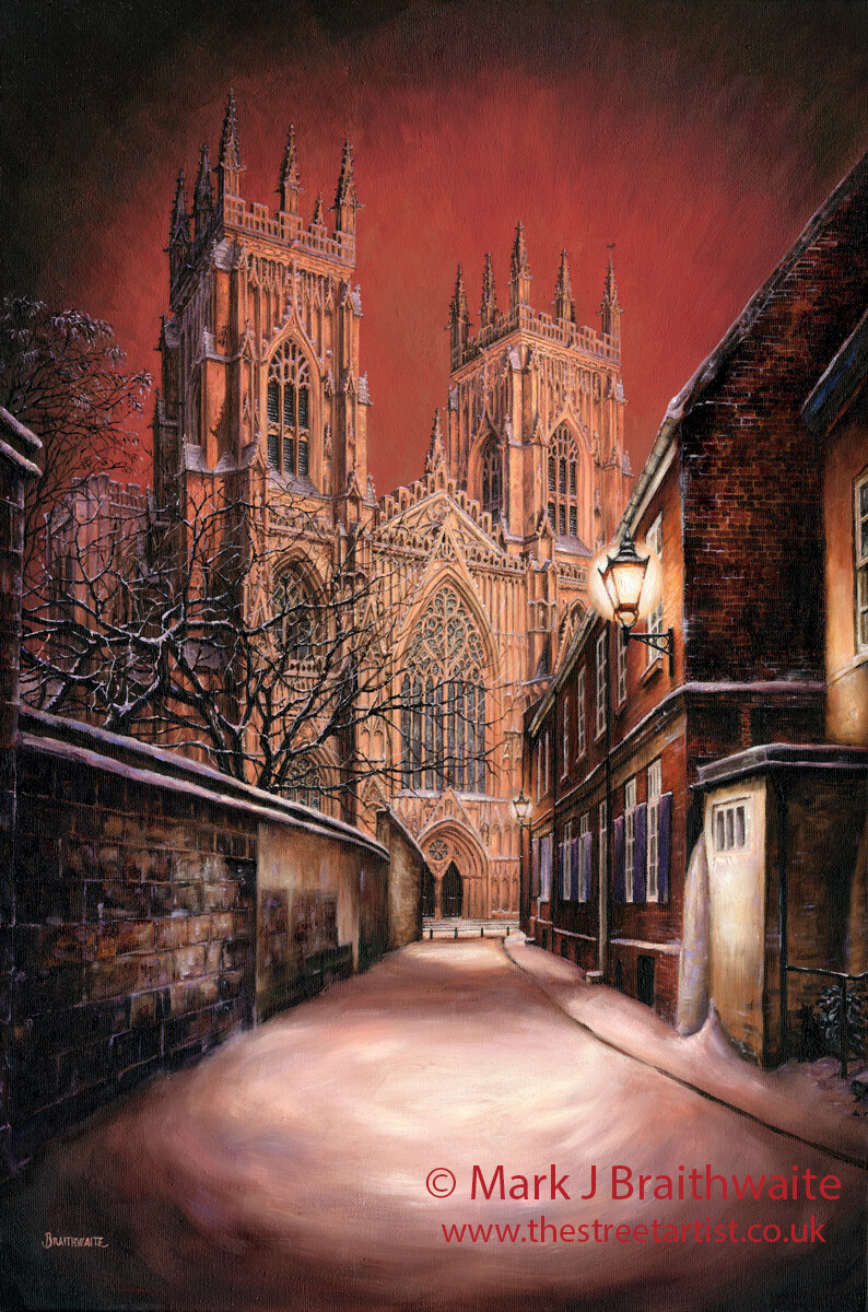 York Minster Silent Night. Paper Giclée Prints and Canvas Giclée Prints available.